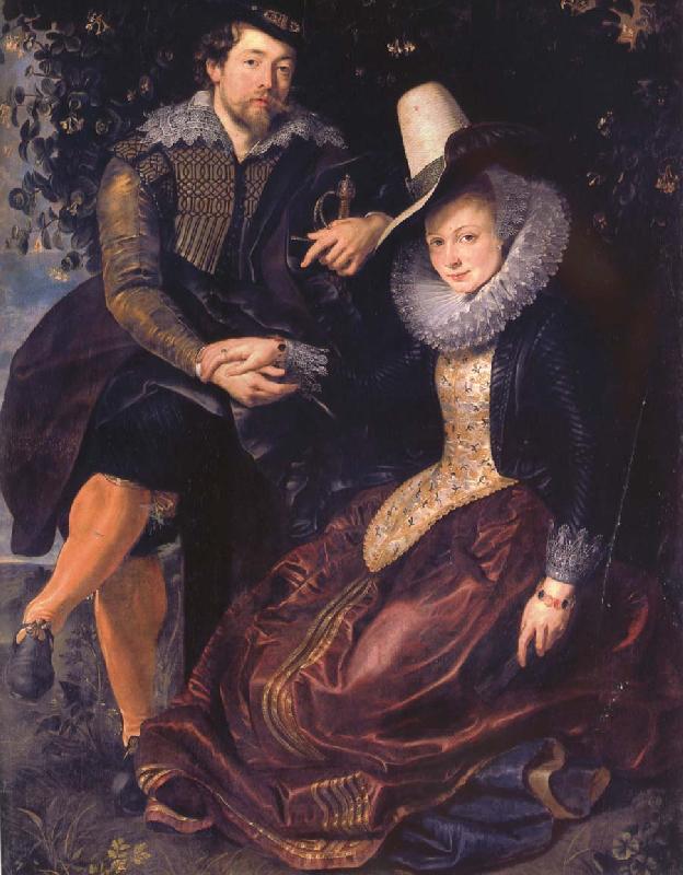 Peter Paul Rubens Rubens with his First wife isabella brant in the Honeysuckle bower oil painting image